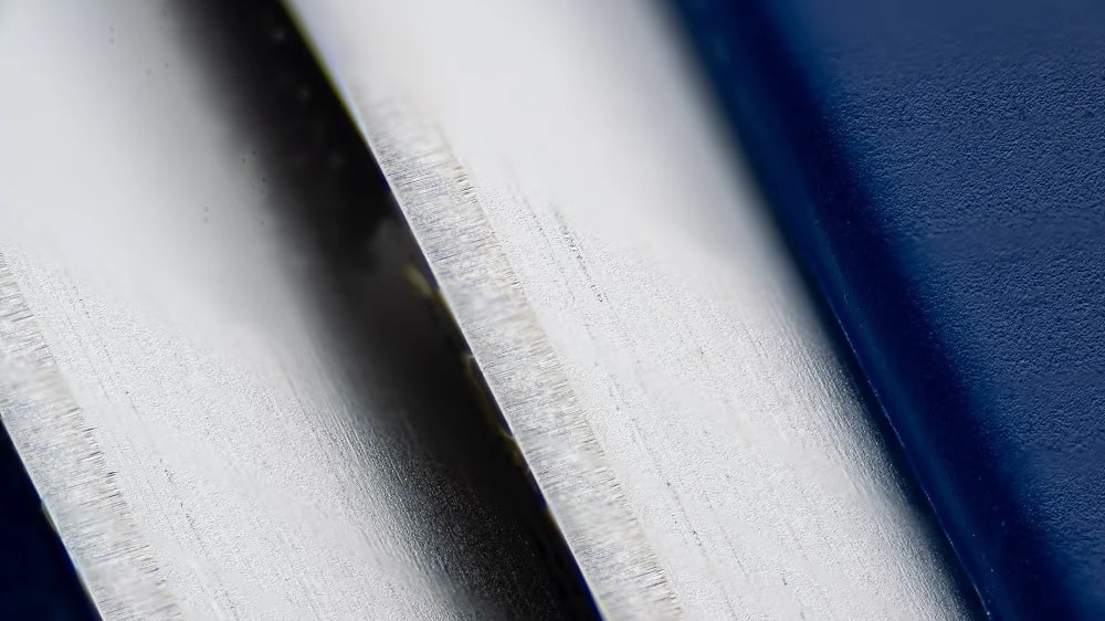 a close up of a knife