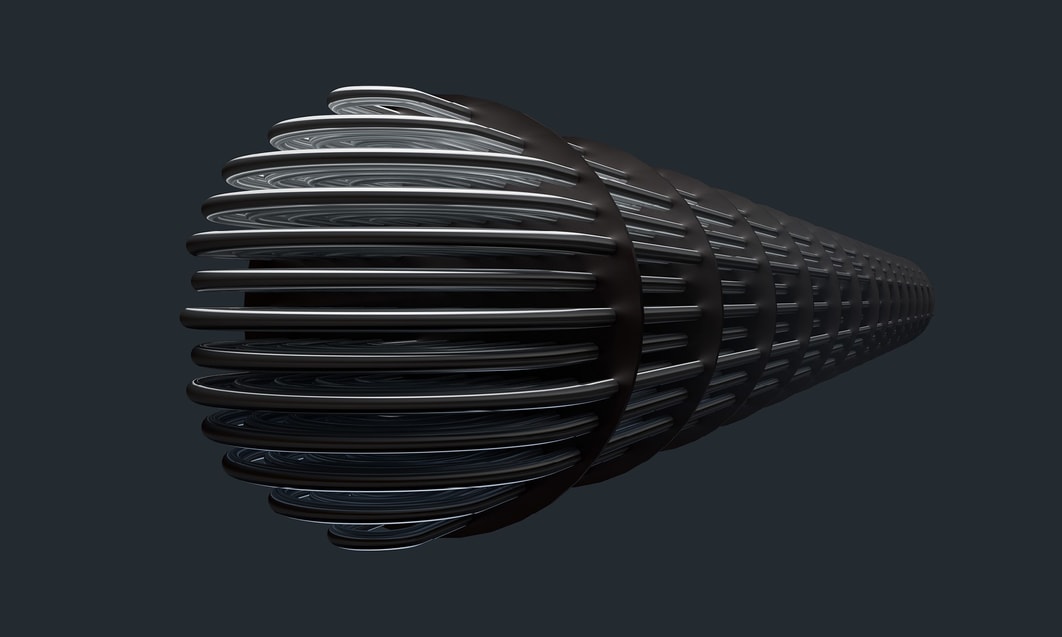 a black and silver object