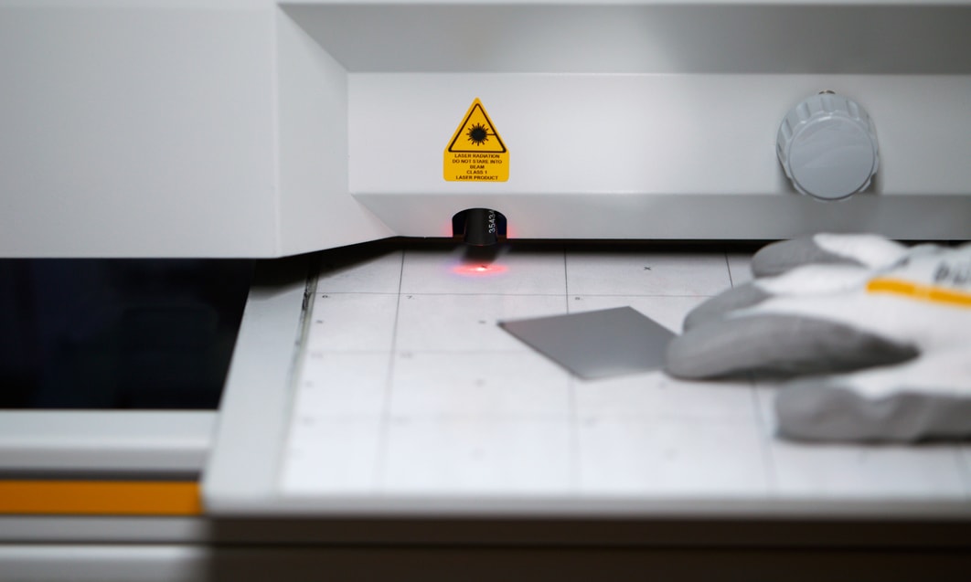 a person using a laser scanner