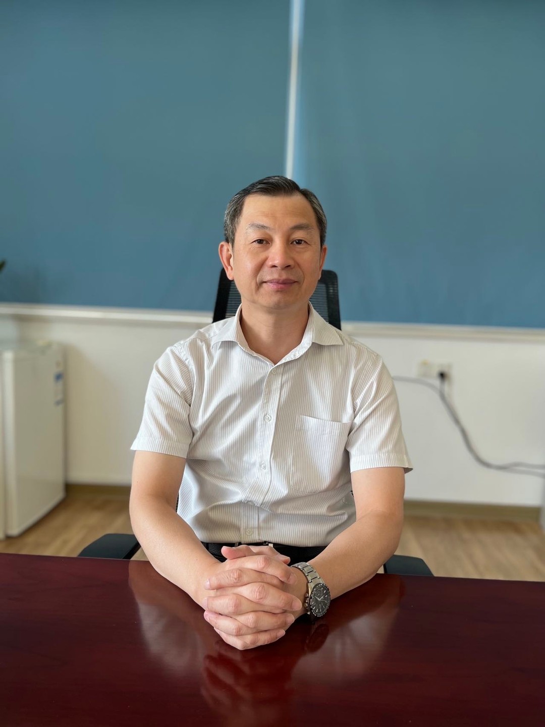 a person sitting at a desk