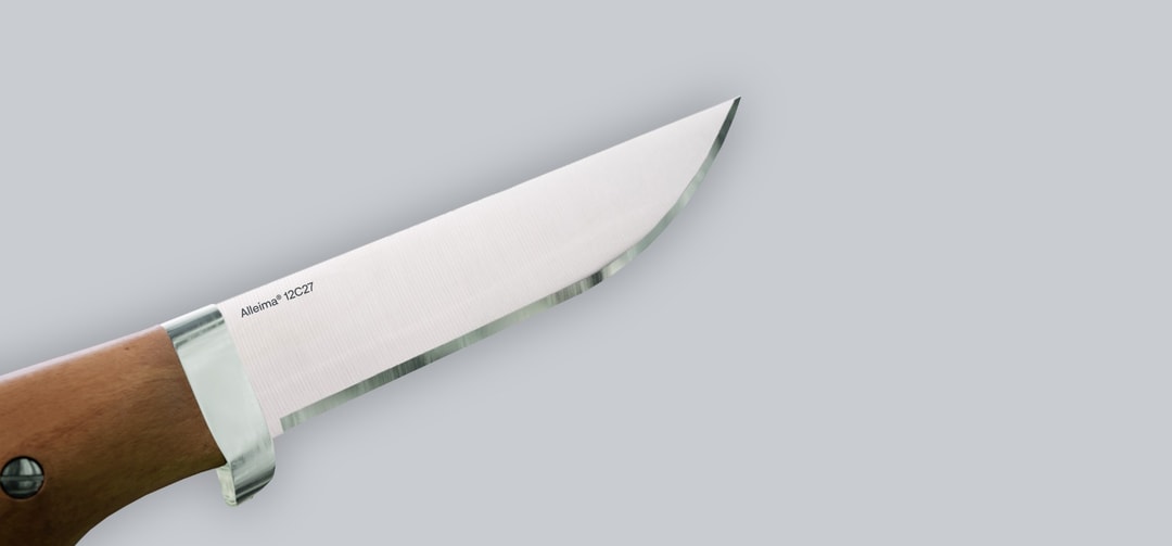 a knife with a sharp tip