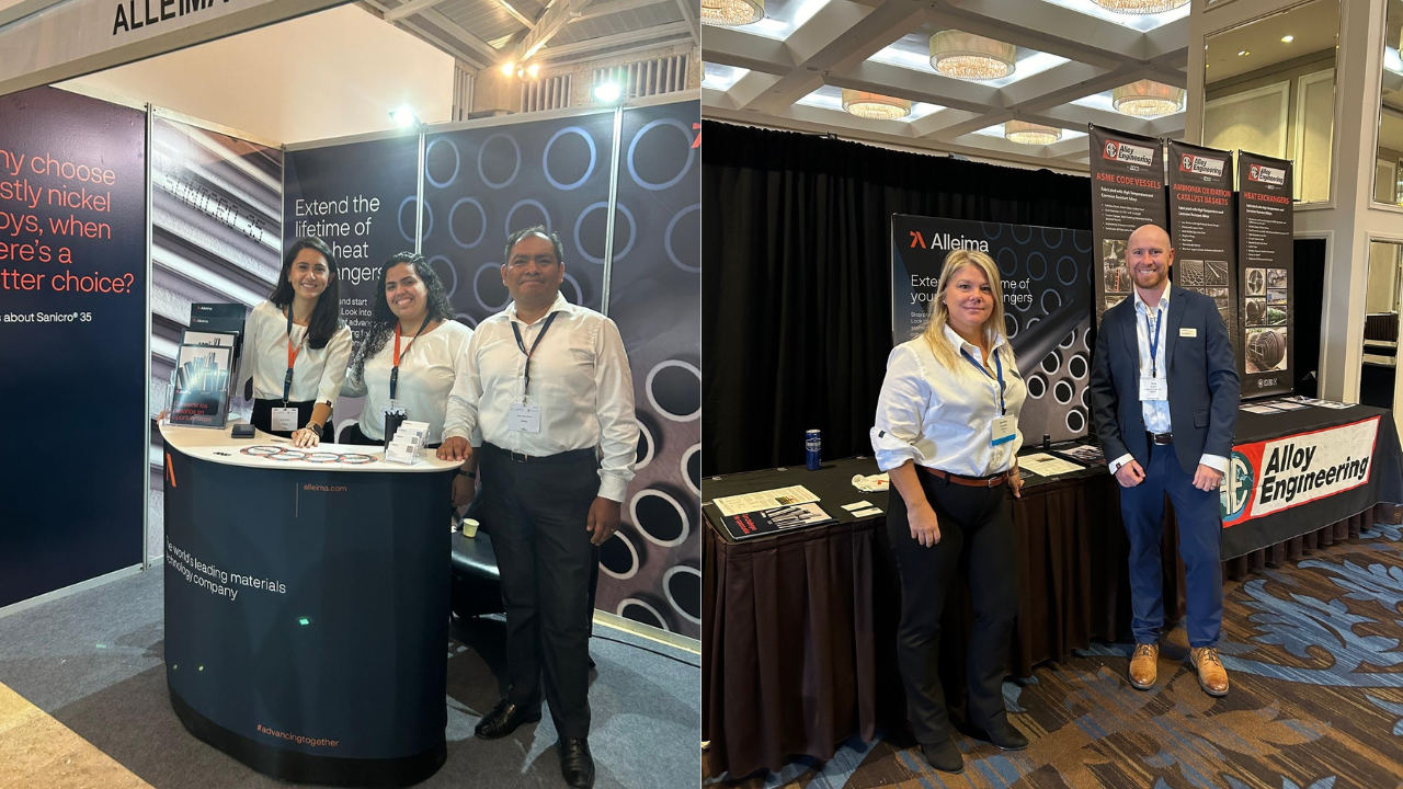 a collage of people standing at a table