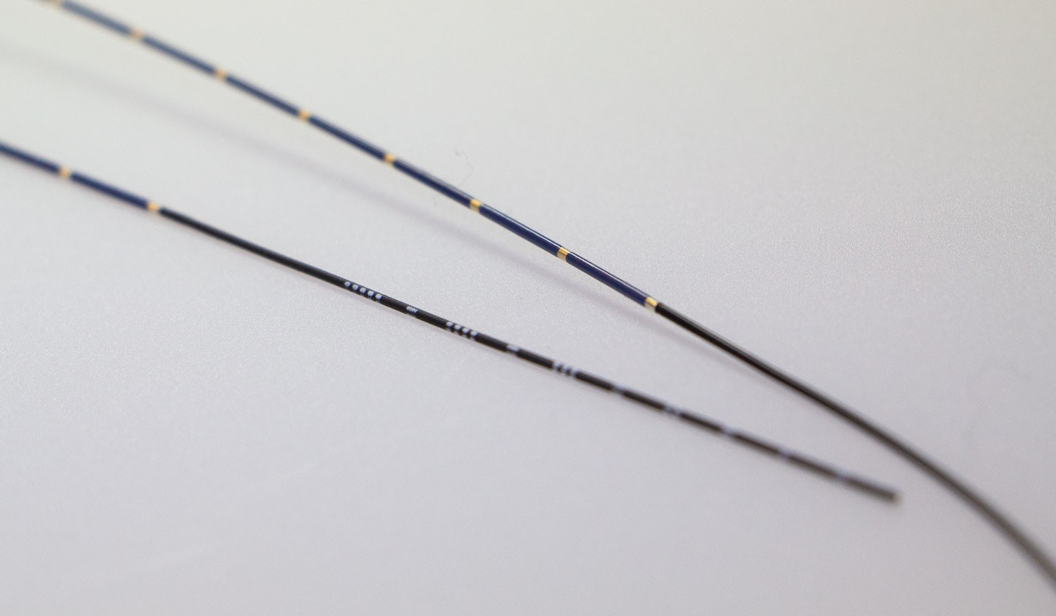 a close up of two sticks