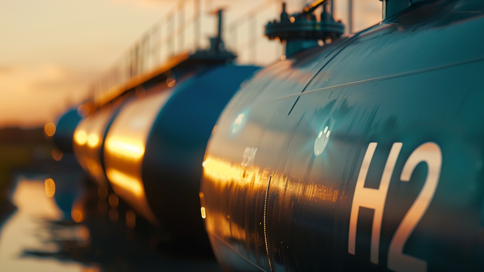 a large black tank with a railing