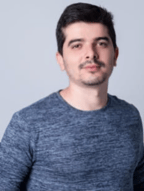 a person in a blue shirt