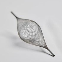 a net on a white surface