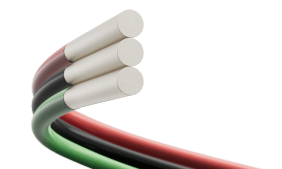 a close-up of several wires