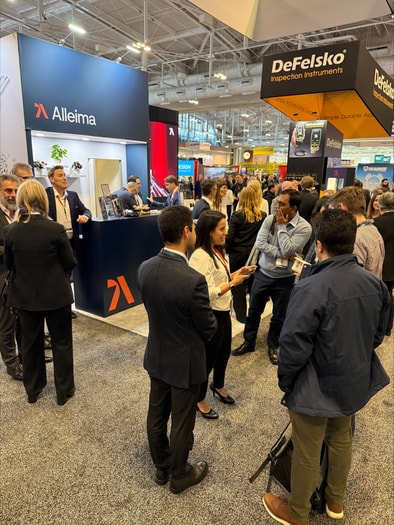 a group of people in a large room