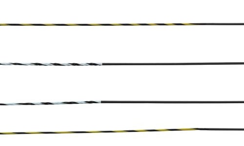 a group of black and yellow ropes