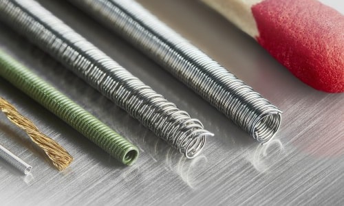 a close-up of several different types of wire