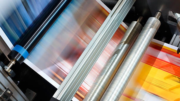 a close-up of a printing machine