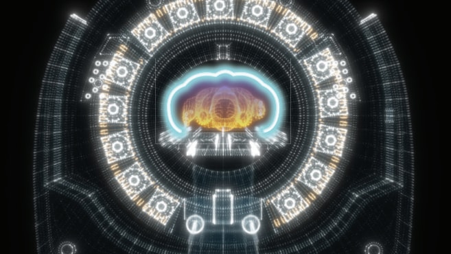 a magazine cover with a circular object