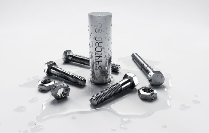 a group of bolts and a cylinder