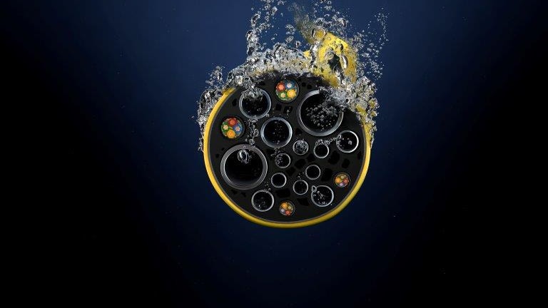 a circular object in water