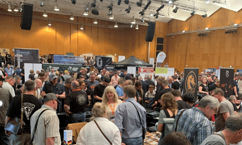 a large group of people in a room