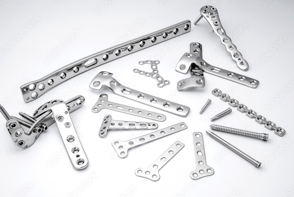 a group of metal parts